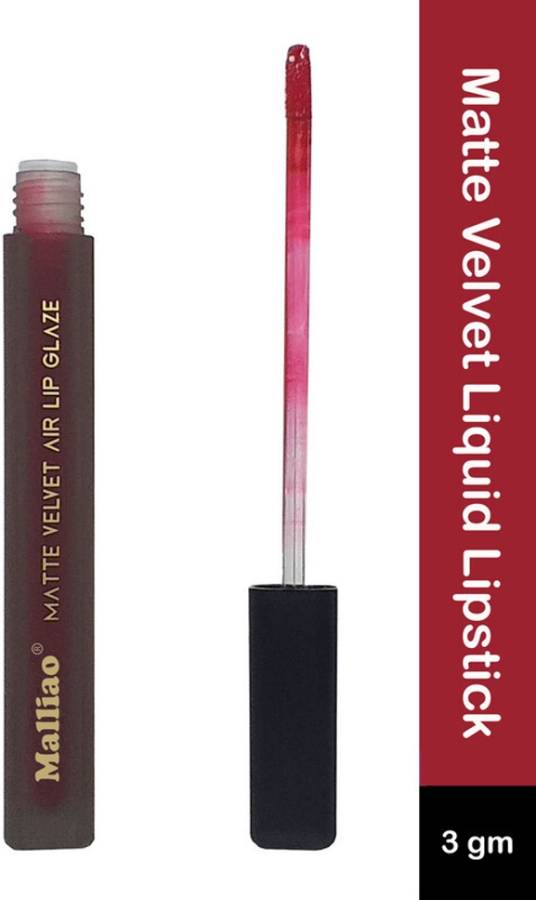 Malliao Matte Velvet Non Transfer Liquid Lipstick Shed-813 Price in India