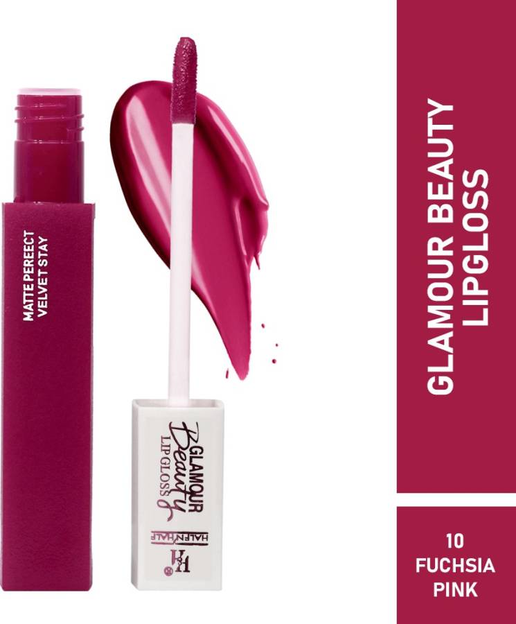 Half N Half Rich Glamour Beauty Lipgloss, Matte Perfect Velvet Stay, Fuchsia Pink, 5ml Price in India