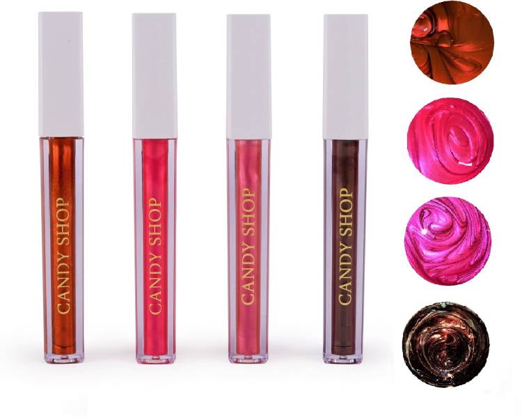 Candy Shop Wow Dream gloss Sparkling Lip color Pack of 4 Lip Gloss Limited Edition Price in India