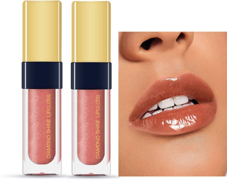 GABBU Combo Brown glow Diamond Shine Lip Gloss Lipstick for Glossy Effect Price in India