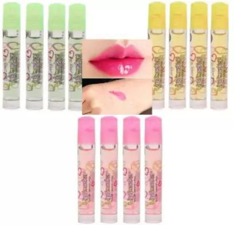 Hidden Beauty Set of 12 Lip Smacker Color Change Lip Gloss Shinning and Moisture Price in India