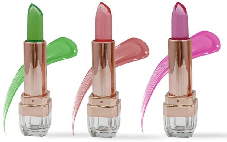 LILLYAMOR SOFT NATURAL GEL COLOUR CHANGE GEL LIPSTICK PACK OF 3 Price in India