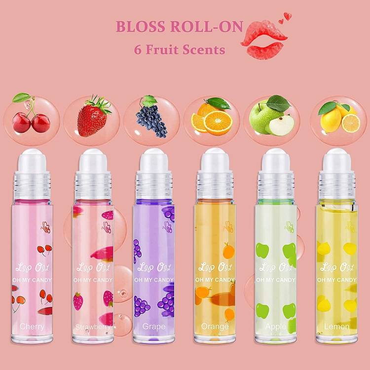 LILLYAMOR Multi Cute Fruit Lip Transparent Lip Gloss Pack Of 6 Price in India