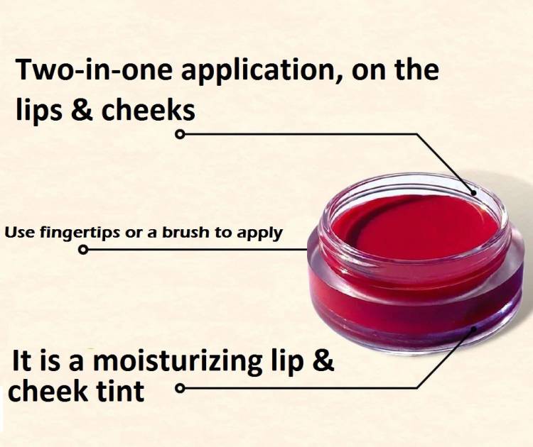GABBU Lip And Cheek Tint Tinted Lip Balm For Girls - Lip Tint Cheek Blush Price in India