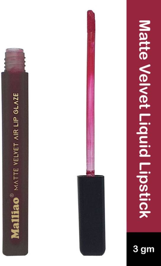 Malliao Matte Velvet Non Transfer Liquid Lipstick Shed-814 Price in India