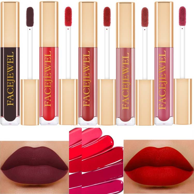 Facejewel Long Lasting Matte Lip gloss Waterproof High Comfort All Day Wear Price in India
