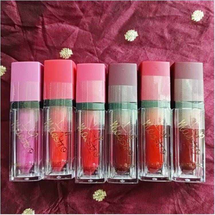 WECHARMERZ Matte Edition Mini Liquid Lipgloss Waterproof & Smudgeproof Set Of 6 Price in India