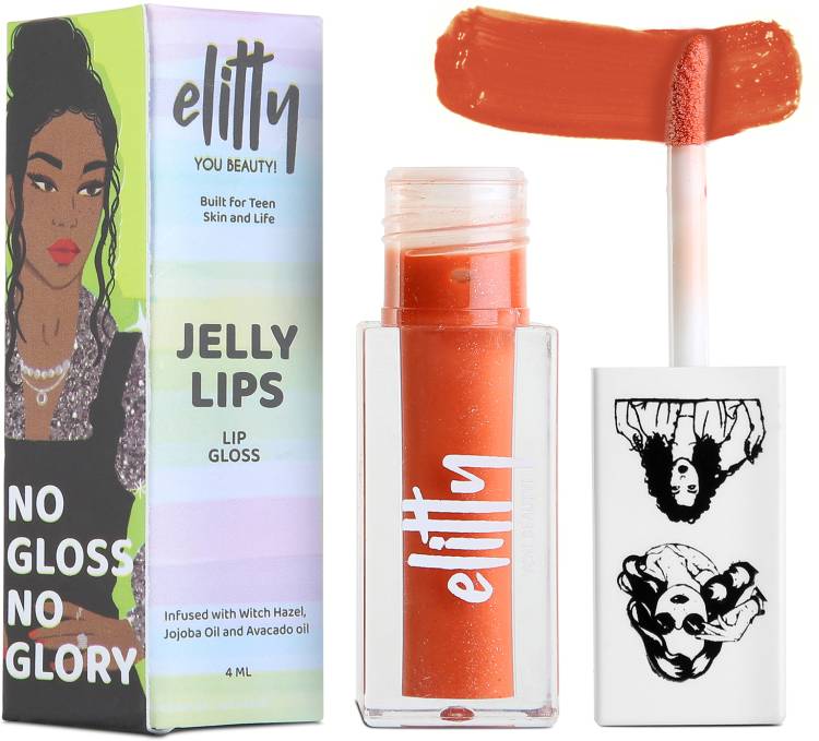 Elitty Jelly Lips, Glossy Nude Lip Gloss, High Shine, Vegan & Cruelty Free, Pretty Woke Price in India