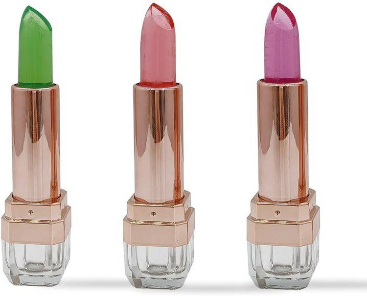 LILLYAMOR NATURAL GEL COLOUR CHANGE GEL LIPSTICK PACK OF 3 Price in India
