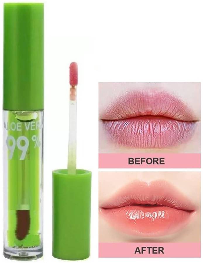 Yuency Aloe shiny color change to pink tip tint lip gloss Price in India