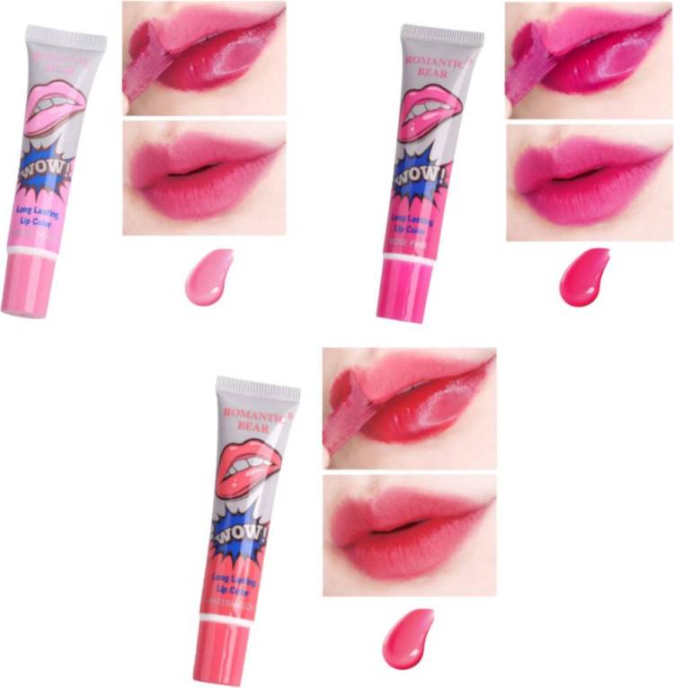ARRX magic peel off tattoo lipstick pack of 3 lovely peach rose pink n watermelon Price in India