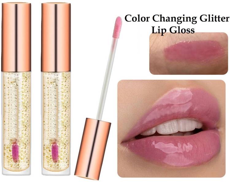 THTC GOLD LIP GLOSS PINK SHINE PACK OF 2 Price in India