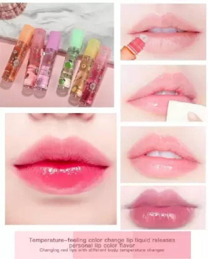 PSRO 3D Lip Roll-on Fruit Lip Oil Balm Water Lip Glaze 6 Colors Lip gloss Fruit Price in India