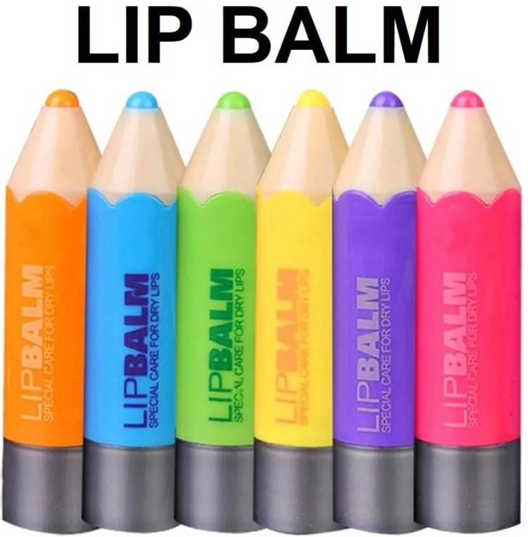 LILLYAMOR NEW PENCIL SHAPE LIP BALM PACK OF 6 FRUITY Price in India