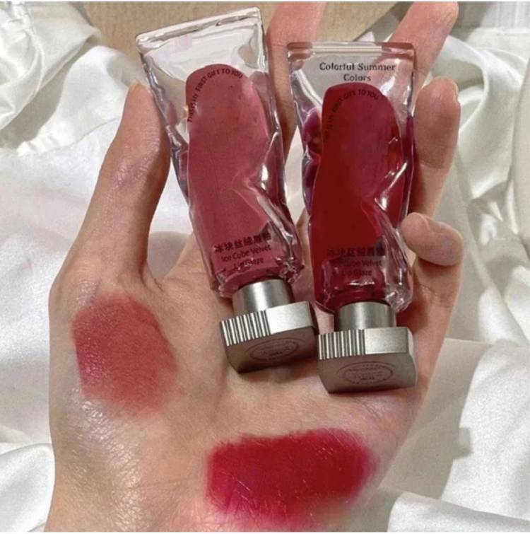 lujo Lip Gloss Waterproof Tint Matte Magic Long Lasting Lipstick (8 g, BROWN, PURPLE) Price in India