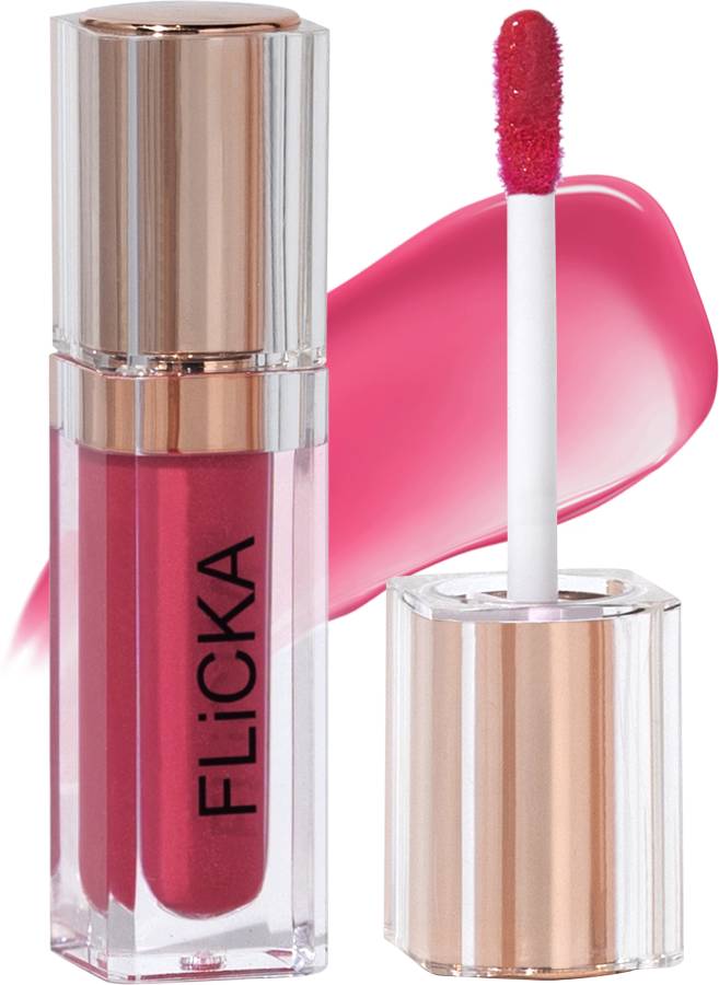 Flicka Shimmery Affair Liquid Lip Gloss Shade-6 for Women Glossy Lip Color Long lasting Price in India