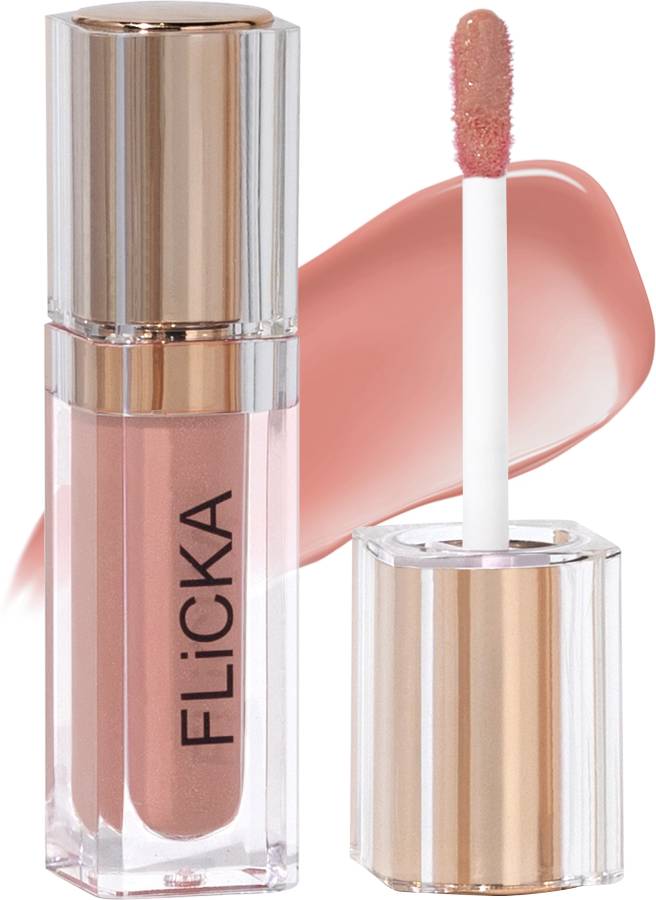 Flicka Shimmery Affair Liquid Lip Gloss Shade-10 for Women Glossy Lip Color Longlasting Price in India