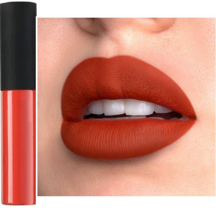 Facejewel Gorgeous Matte Queen Orange Red Lipgloss Price in India