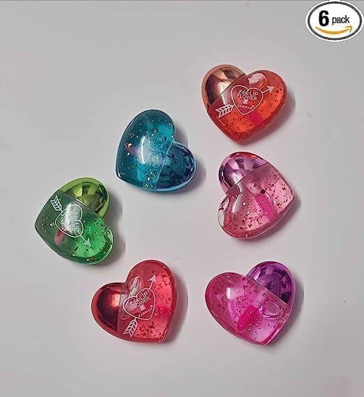 My Colors MAGIC HEART SHAPE LIP GLOSS (Pack of 6) Moisturizing and Hydrating Lip Gloss Price in India