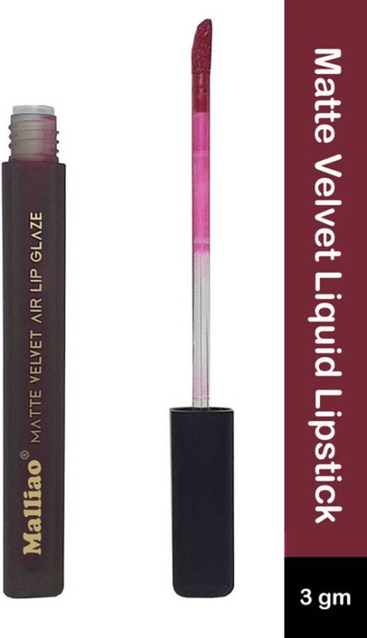 Malliao Matte Velvet Non Transfer Liquid Lipstick Shed-817 Price in India
