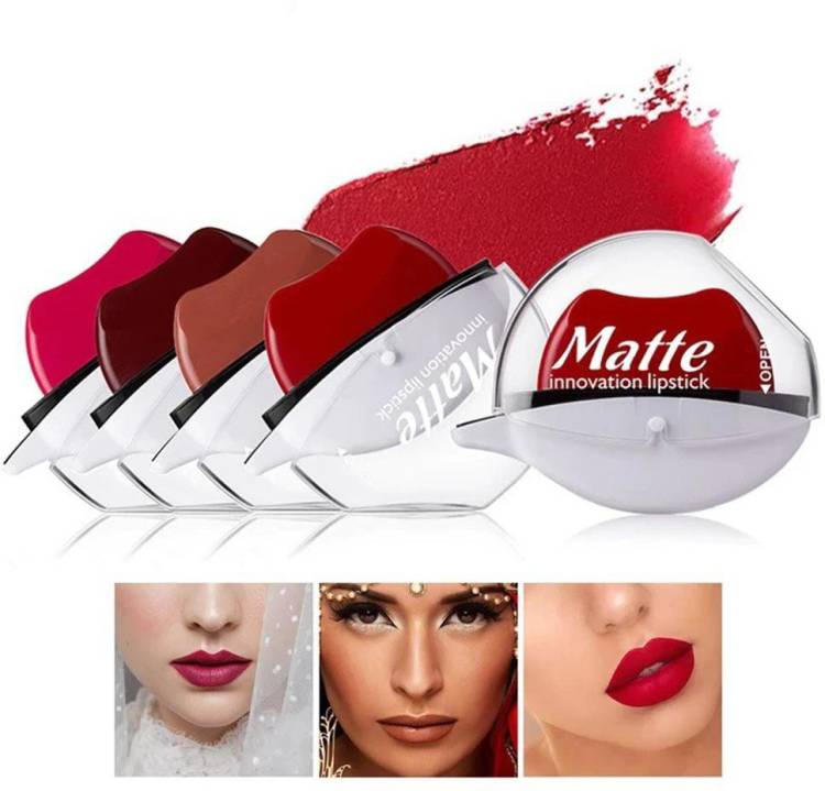 JANOST Multi Lip Shape Lipstick Long Lasting Waterproof Non-Stick Cup Matte Lipstick Price in India