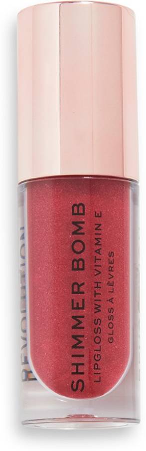 Makeup Revolution Shimmer Bomb Blaze Red Lip Gloss Liquid Lipsticks With Goodness of Vitamin E Price in India