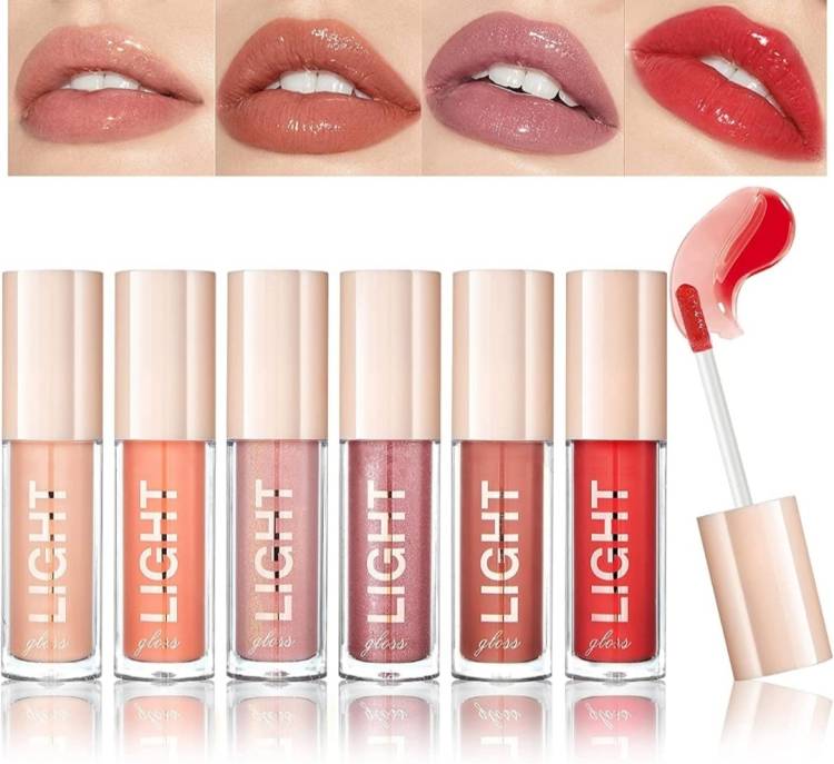 feelhigh Light Gloss Lipstick Collection - 6Shades of Nude Lip Gloss, Clear Lip Gloss Price in India