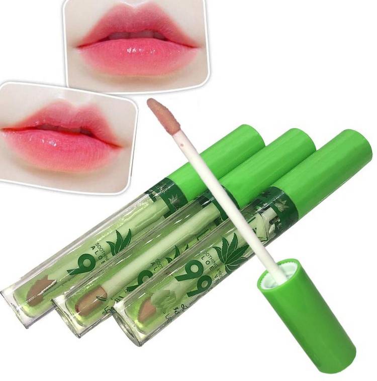 Arcanuy Combo Aloe vera soothing glossy shiny lip gloss waterproof Price in India