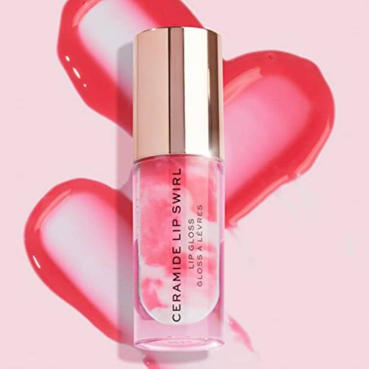 Makeup Revolution Ceramide Swirl Lip Gloss Sweet Soft Pink Natural Tint For Glossy & hydrated Lips Price in India