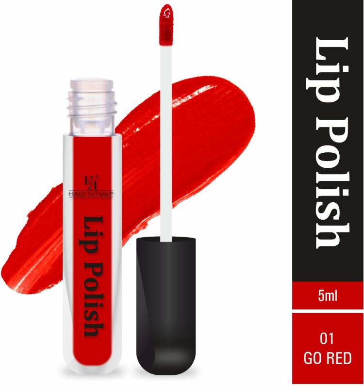 Half N Half Lip Polish Liquid Matte Lipstick, Go Red-01 (6ml) Price in India