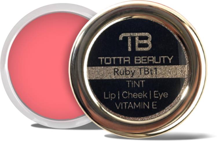 Totta Beauty Lip, Cheek, Eye Tint | Vitamin E | Multiflavored | Vegan & Cruelty-Free (Ruby) Price in India