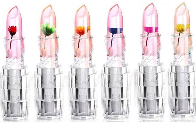 JANOST Color Change Long-lasting Moisturizer Flower Jelly Lipsticks Pack of 6 Price in India