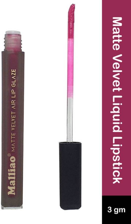 Malliao Matte Velvet Non Transfer Liquid Lipstick Shed-812 Price in India