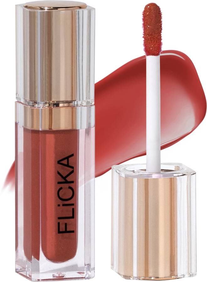 Flicka Shimmery Affair Liquid Lip Gloss Shade-7 for Women Glossy Lip Color Long lasting Price in India