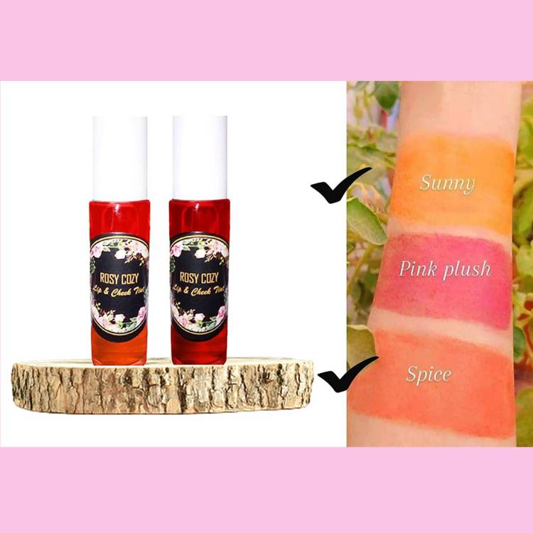 faiza khan ROSY COZY LIP AND CHEEK TINT (SPICY RED & SUNNY ORANGE) 100% ORGANIC|NATURAL Price in India