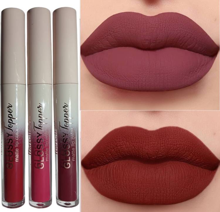 Facejewel Super stay matte Liquid Lipgloss Pack Of 3 Price in India