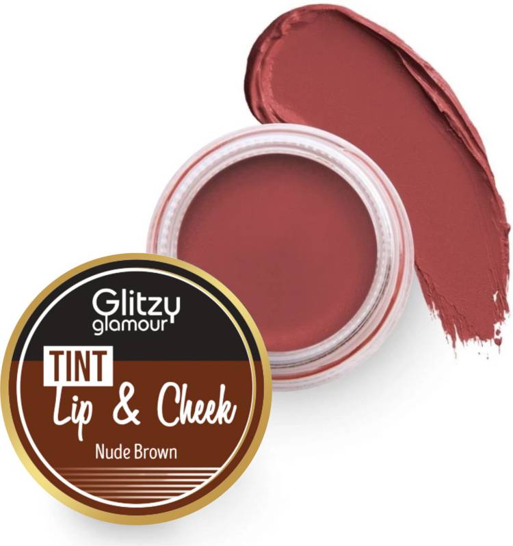 GLITZY GLAMOUR Brown Natural organic lip tint and cheeks blush for girls for moisturized lips, Price in India