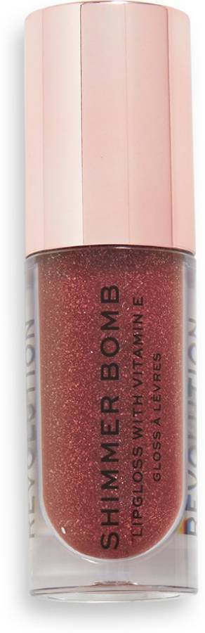 Makeup Revolution Shimmer Bomb Lustre Brown Lip Gloss For Shiny and Shimmery Party Wear look Price in India