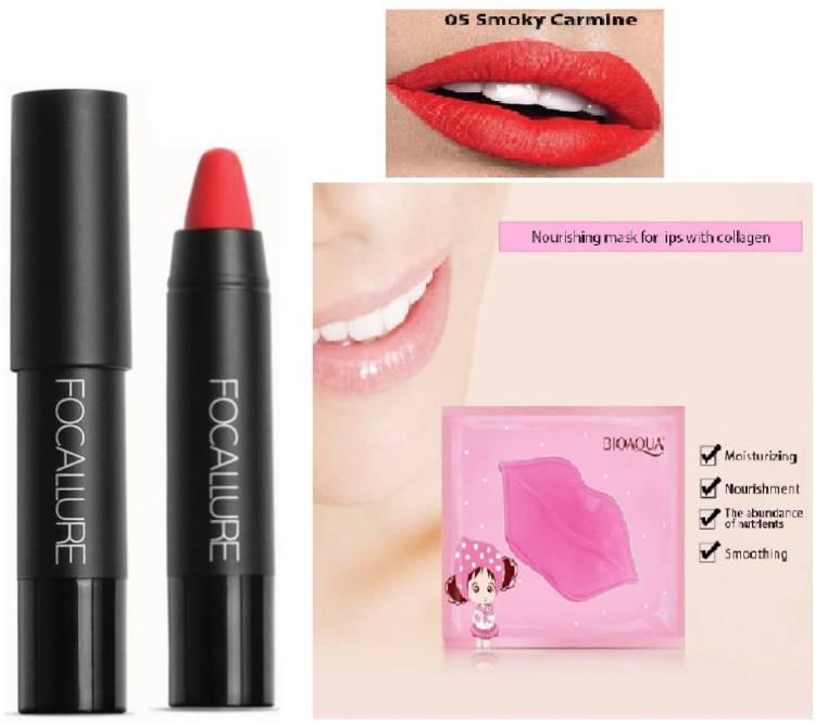 Digital Shoppy Focallure Water proof Matte liquid lipstick (No5) With Lipmask Price in India