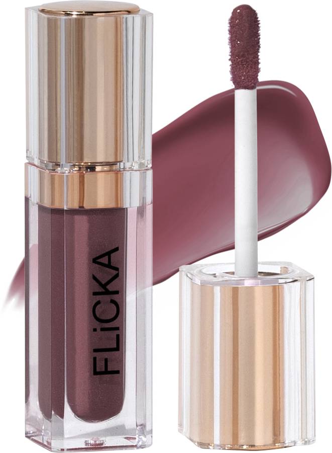 Flicka Shimmery Affair Liquid Lip Gloss Shade-9 for Women Glossy Lip Color Long lasting Price in India