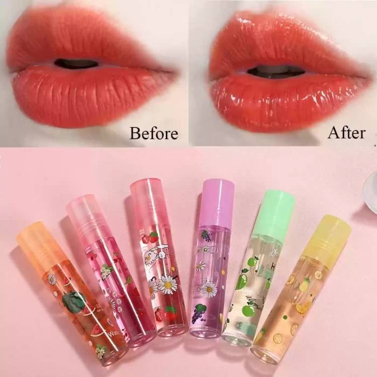 EVERERIN Color Changing Liquid Lipsticks Transparent Peach Lip Oil fruity Fruity Price in India