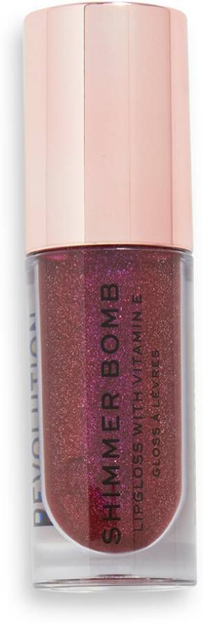 Makeup Revolution Shimmer Bomb Gleam Maroon Matte Liquid Glossy For You Plum Soft lip Price in India