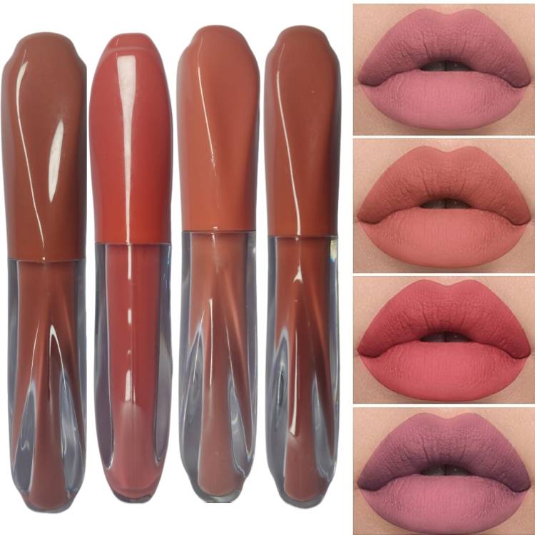Facejewel Waterproof & Smudgeproof Liquid Matte Lipgloss CaramelBrown Shades Price in India