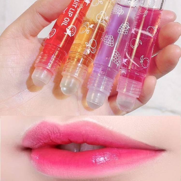 Facejewel Fruity Color Change Gel Roll On Lip Gloss Pink Pack of 4 Fruity Price in India