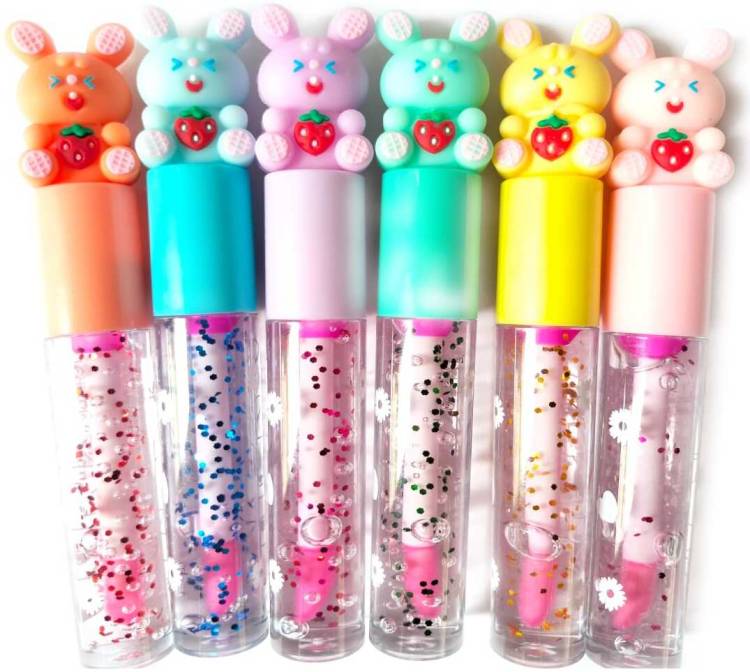 LOVE HUDA Lip Gloss Tint for Dry and Chapped Lips in Cute Bunny-shape Metallic-Finish Price in India