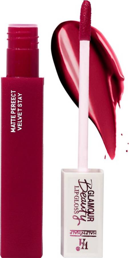 Half N Half Rich Glamour Beauty Lipgloss, Matte Perfect Velvet Stay, Cherry Berry, 5ml Price in India