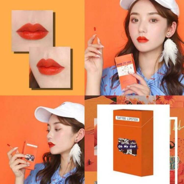 Crazy girl Tattoo Lipstick 20Pcs/Set Cigarette Cotton Swab Bud Lip Gloss Lip Tint-OH MY GOD Price in India