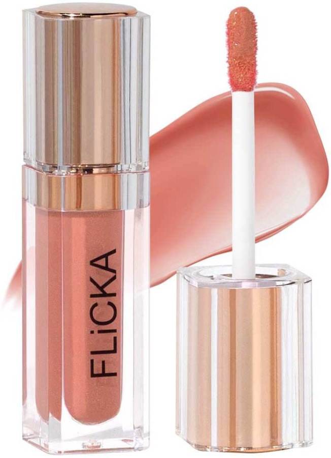 Flicka Shimmery Affair Liquid Lip Gloss Shade-1 for Women Glossy Lip Color Long lasting Price in India