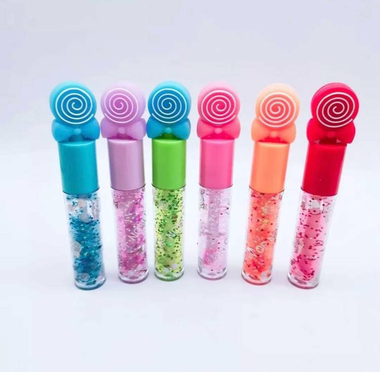 RPC swirl candy lip gloss pink tone set of 6 Supreme Shine lip gloss glossy Finish Price in India