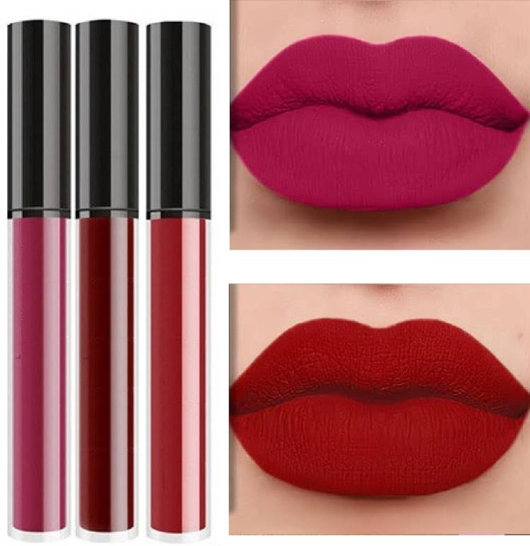 Facejewel Waterproof Liquid Matte Lipgloss Smudge proof Pink Red Maroon Price in India